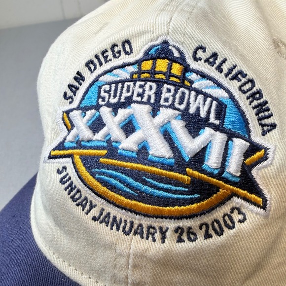 Vintage San Diego Super Bowl XXXVII 2003 NFL Football Cap Hat Reebok Mens Adult - Picture 3 of 11